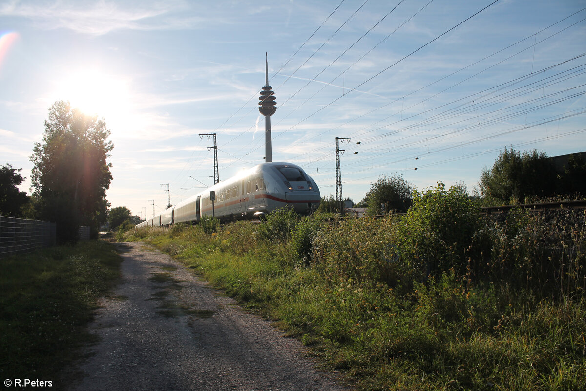 0812 049 zieht als ICE709 durch Nürnberg Hohe Marter. 11.08.24