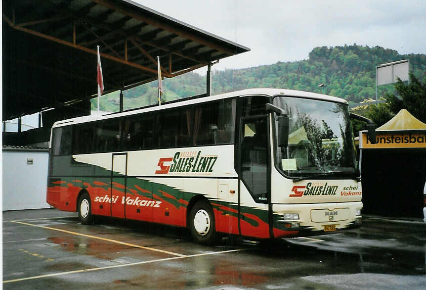 (085'123) - Aus Luxemburg: Sales-Lentz, Bascharage - B 0799 - MAN am 13. Mai 2006 in Thun, Grabengut