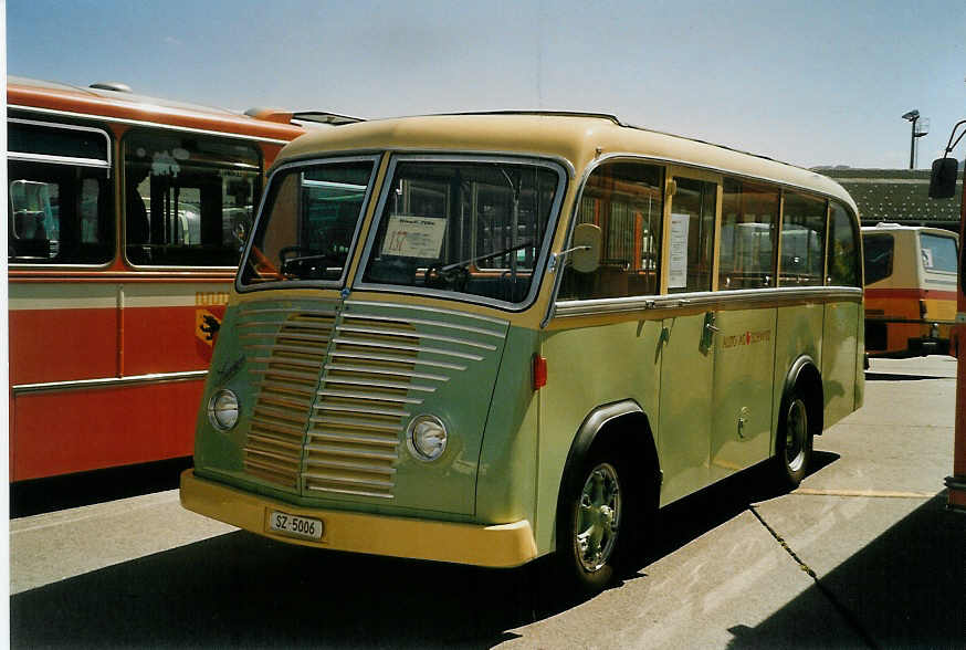 (086'428) - AAGS Schwyz - Nr. 1/SZ 5006 - Saurer/Geser (ex Nr. 9; ex Nr. 17; ex Nr. 9; ex Nr. 1) am 18. Juni 2006 in Hinwil, AMP