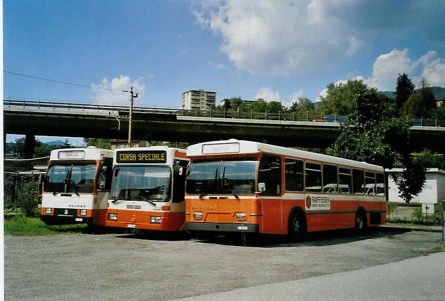 (088'526) - AMSA Chiasso - Nr. 17/TI 145'617 - Saurer/Hess am 2. August 2006 in Balerna, Garage