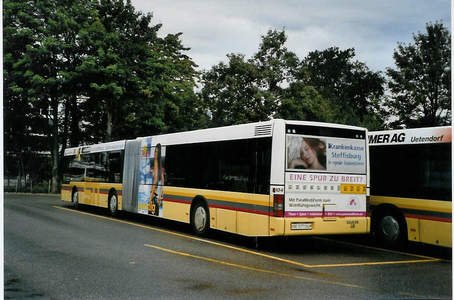 (089'833) - STI Thun - Nr. 104/BE 577'104 - MAN am 3. Oktober 2006 bei der Schifflndte Thun