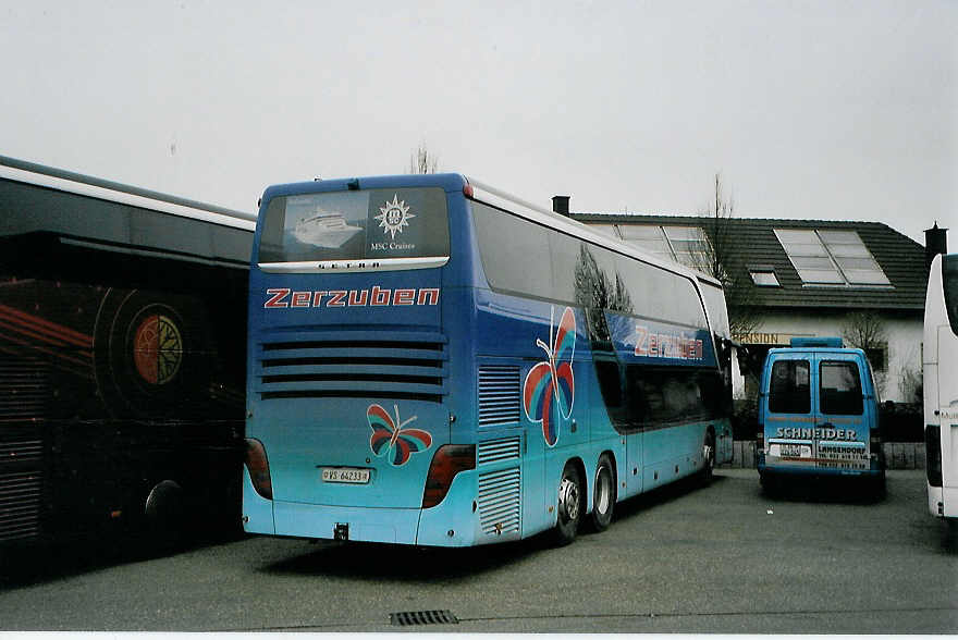 (091'129) - Aus der Schweiz: Zerzuben, Visp-Eyholz - Nr. 9/VS 64'233 - Setra am 26. Dezember 2006 in Rust, Europapark