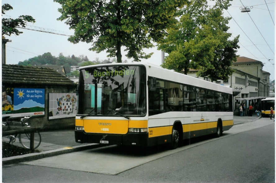 (095'130) - VBSH Schaffhausen - Nr. 22/SH 38'022 - Volvo/Hess am 2. Juni 2007 beim Bahnhof Schaffhausen