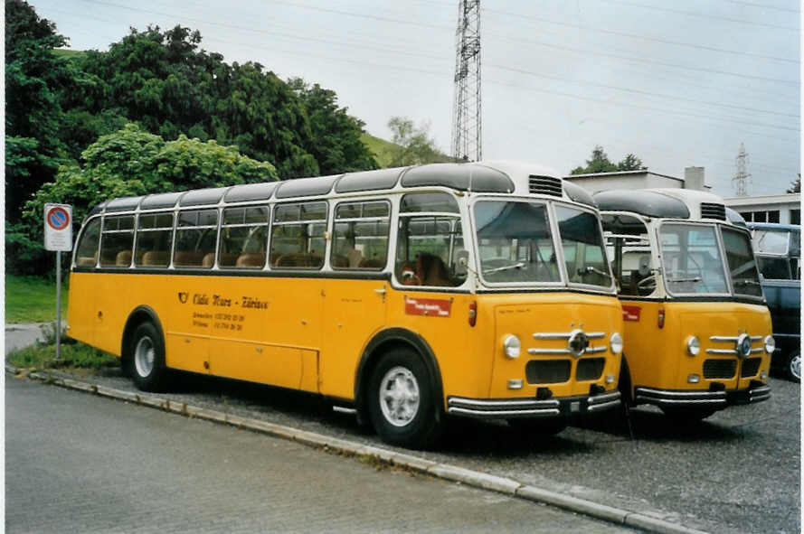 (095'204) - Oldie-Tours Zrisee, Wollerau - Nr. 23 - Saurer/Saurer am 2. Juni 2007 in Schmerikon, Garage