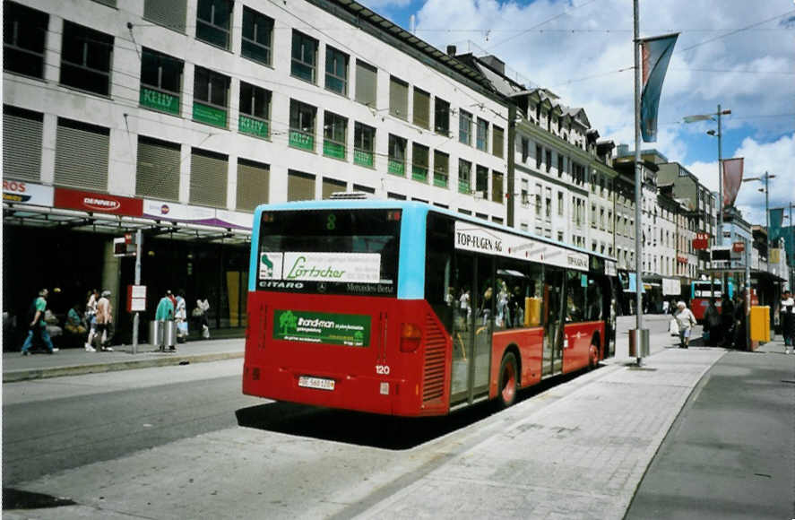 (095'911) - VB Biel - Nr. 120/BE 560'120 - Mercedes am 7. Juli 2007 in Biel, Guisanplatz