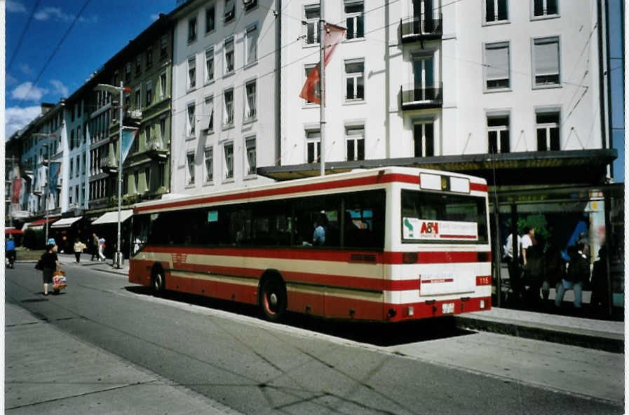 (095'937) - VB Biel - Nr. 115/BE 510'115 - Mercedes am 7. Juli 2007 in Biel, Guisanplatz