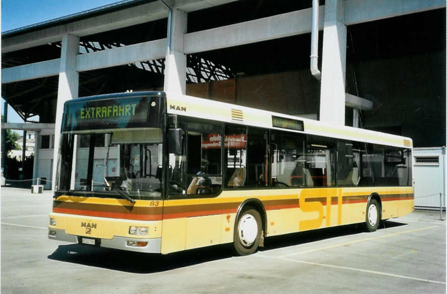 (097'001) - STI Thun - Nr. 83/BE 543'383 - MAN am 4. August 2007 in Thun, Grabengut