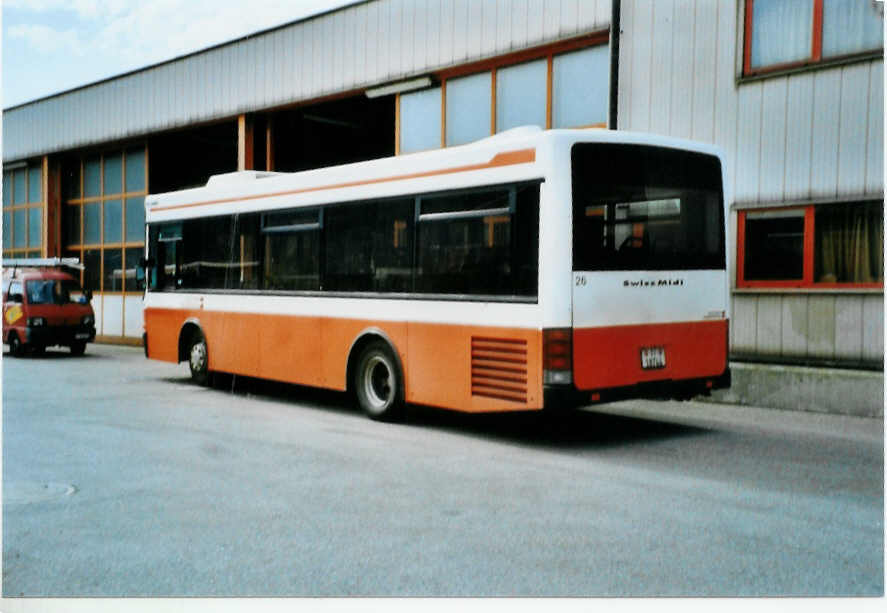 (099'932) - AMSA Chiasso - Nr. 26/TI 18'744 - Vetter-Mercedes/Hess am 4. Oktober 2007 in Balerna, Garage