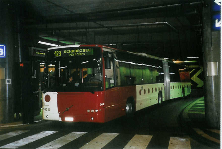 (100'515) - TPF Fribourg - Nr. 149/FR 300'347 - Volvo am 27. Oktober 2007 in Fribourg, Busbahnhof