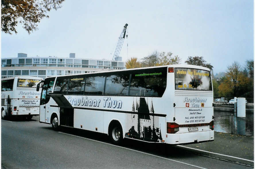 (100'723) - Straubhaar, Thun - Nr. 2/BE 555'977 - Setra am 3. November 2007 bei der Schifflndte Thun