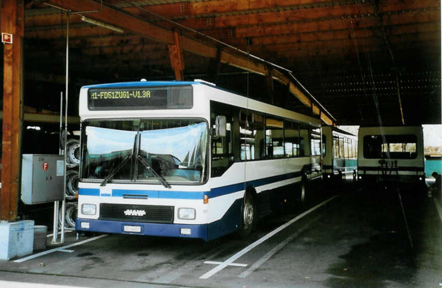 (101'413) - ZVB Zug - Nr. 101/ZG 54'611 - NAW/Hess (ex Nr. 91; ex Nr. 1) am 26. November 2007 in Zug, Garage