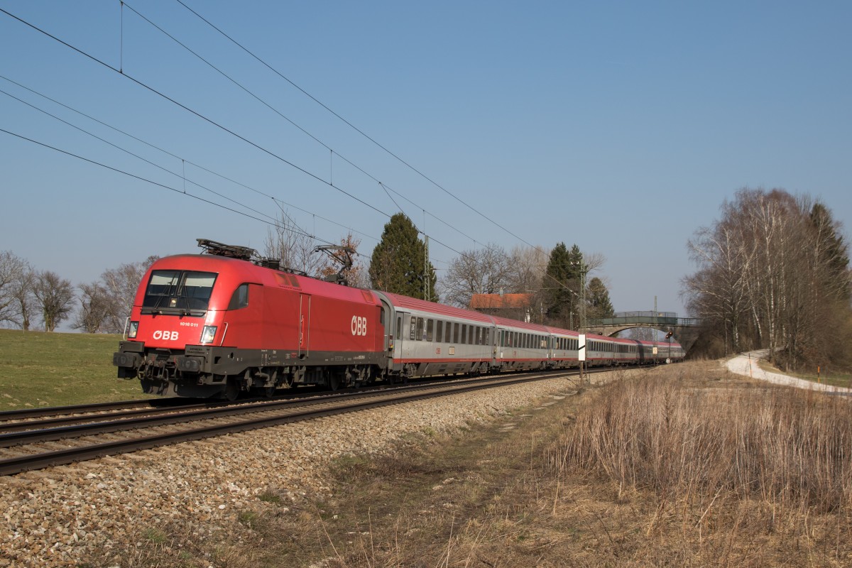 1016 011-9 aus Salzburg kommend am 20. Mrz 2015 bei bersee.