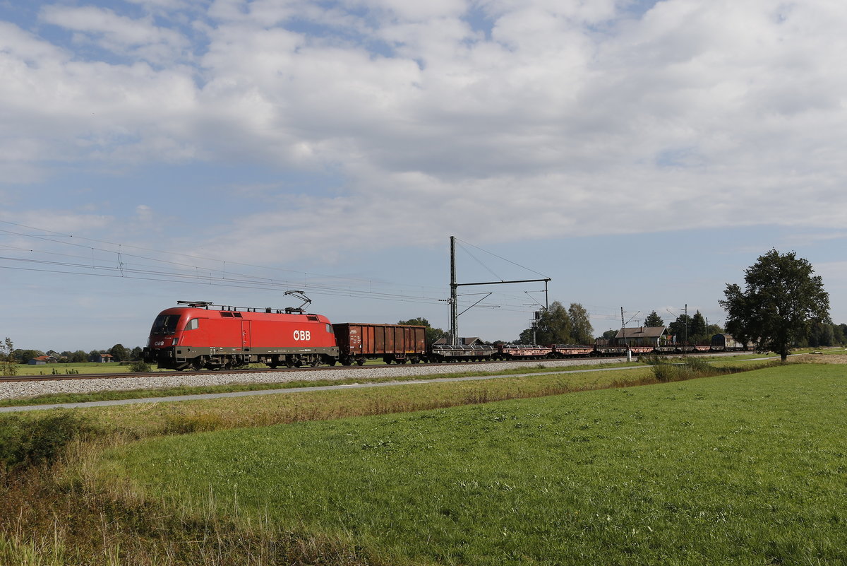 1016 013 mit einem gemischten Gterzug aus Salzburg kommend bei bersee.