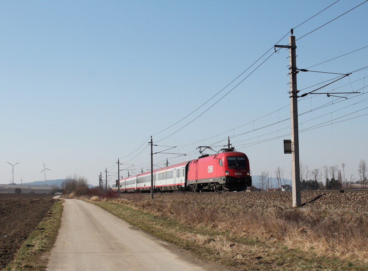 1016 041 war am 18. Mrz 2013 bei Grosierning unterwegs.