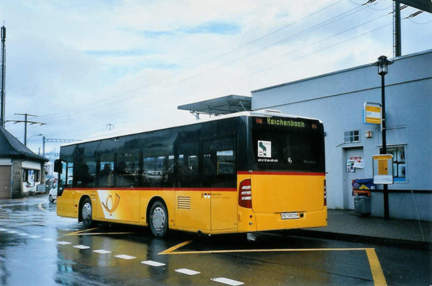 (101'713) - Portenier, Adelboden - Nr. 9/BE 508'209 - Mercedes am 9. Dezember 2007 beim Bahnhof Frutigen