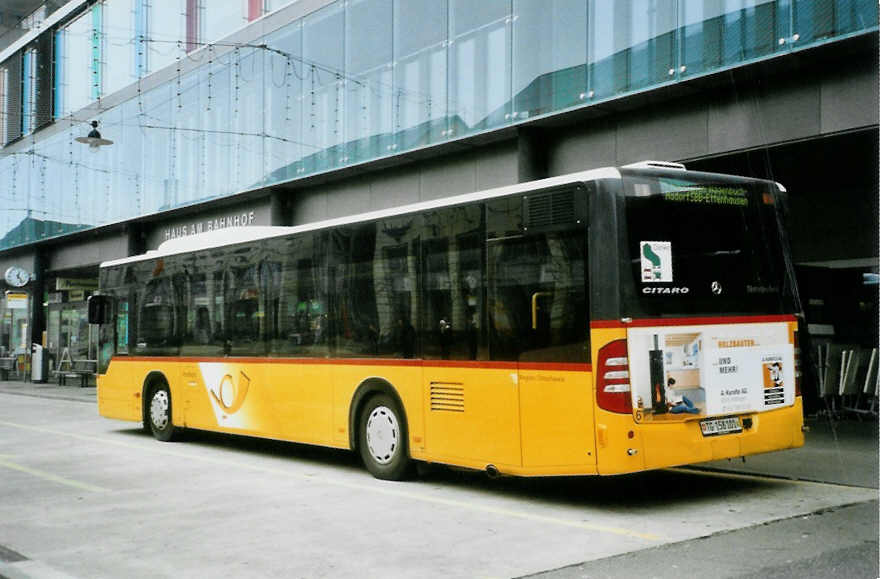 (102'320) - PostAuto Ostschweiz - Nr. 6/TG 158'101 - Mercedes am 23. Dezember 2007 beim Bahnhof Frauenfeld