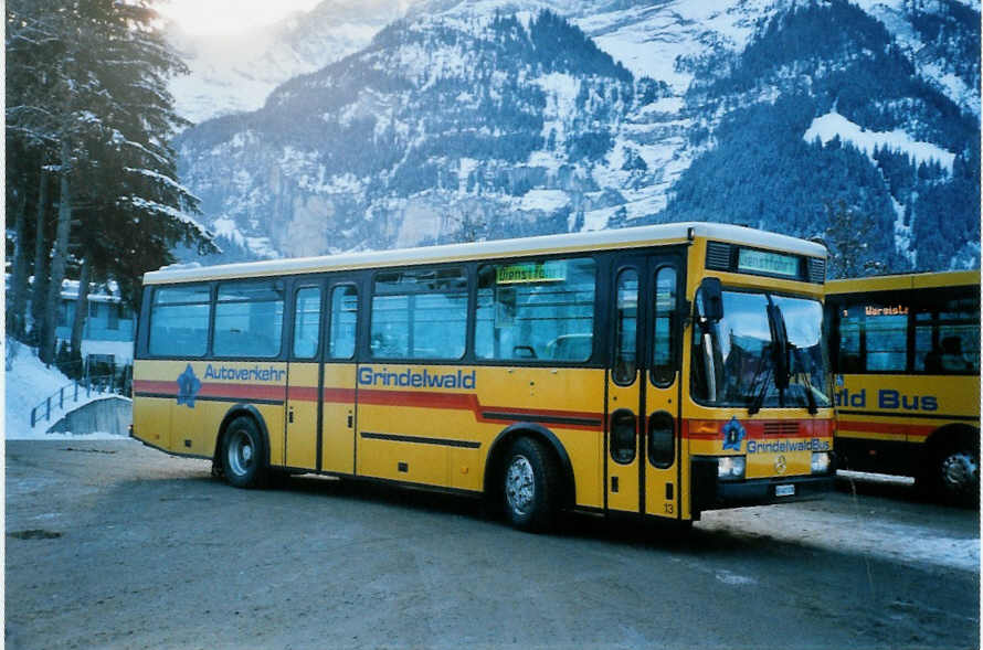 (102'813) - AVG Grindelwald - Nr. 13/BE 407'170 - Vetter am 2. Januar 2008 beim Bahnhof Grindelwald