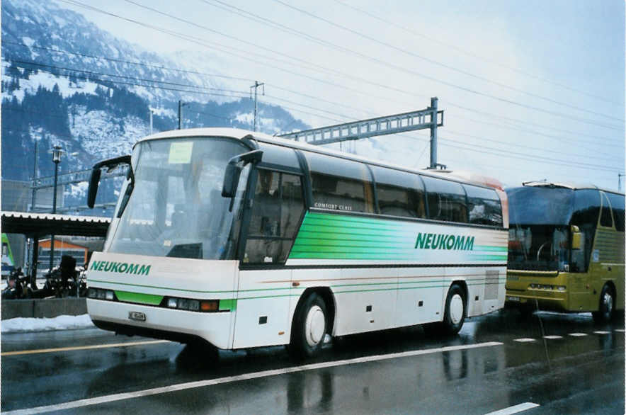 (103'023) - Neukomm, Horboden - BE 85'499 - Neoplan am 6. Januar 2008 beim Bahnhof Frutigen