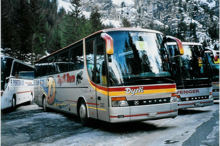 (103'122) - Dysli, Bern - Nr. 25/BE 147'160 - Setra (ex Nvermann, D-Mettmann) am 6. Januar 2008 in Adelboden, Unter dem Birg