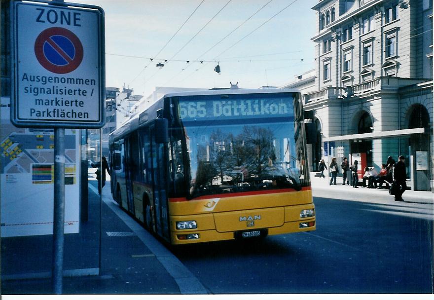 (103'734) - Moser, Flaach - Nr. 5/ZH 480'005 - MAN (ex Nr. 9) am 28. Januar 2008 beim Hauptbahnhof Winterthur