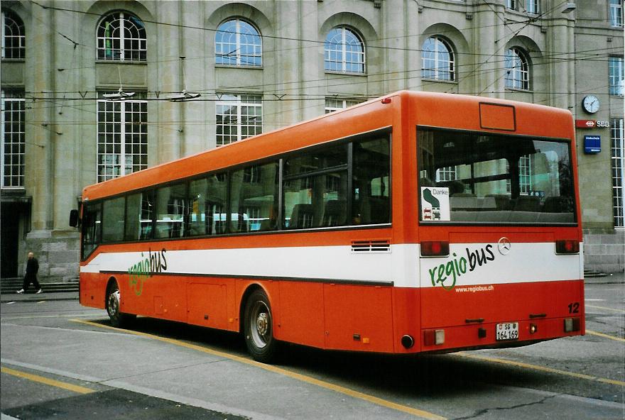 (104'105) - Regiobus, Gossau - Nr. 12/SG 164'169 - Mercedes am 4. Februar 2008 beim Bahnhof St. Gallen