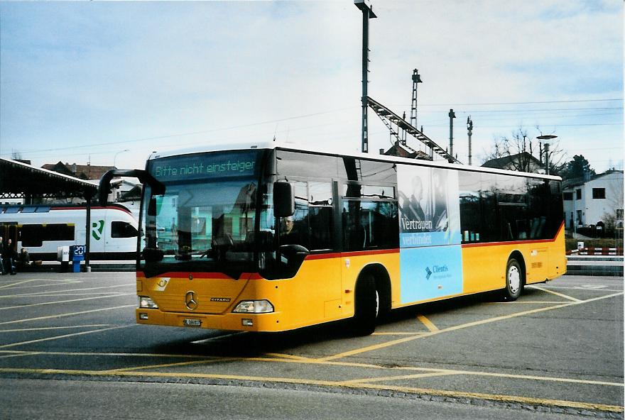 (104'517) - PostAuto Nordschweiz - BL 166'817 - Mercedes am 20. Februar 2008 beim Bahnhof Laufen