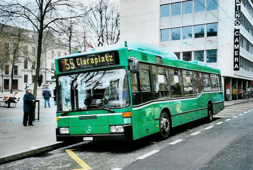 (104'533) - BVB Basel - Nr. 811/BS 2811 - Mercedes am 20. Februar 2008 in Basel, Claraplatz