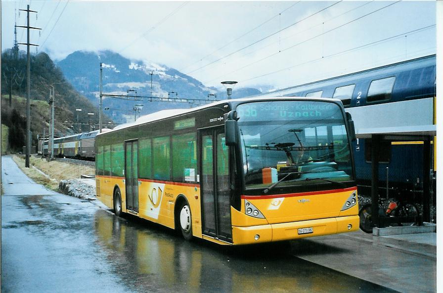 (104'903) - PostAuto Ostschweiz - SG 273'382 - Van Hool am 1. Mrz 2008 beim Bahnhof Ziegelbrgge