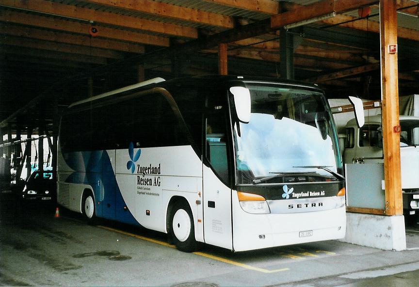 (106'119) - ZVB Zug - Nr. 442/ZG 3392 - Setra (ex Nr. 42) am 31. Mrz 2008 in Zug, Garage