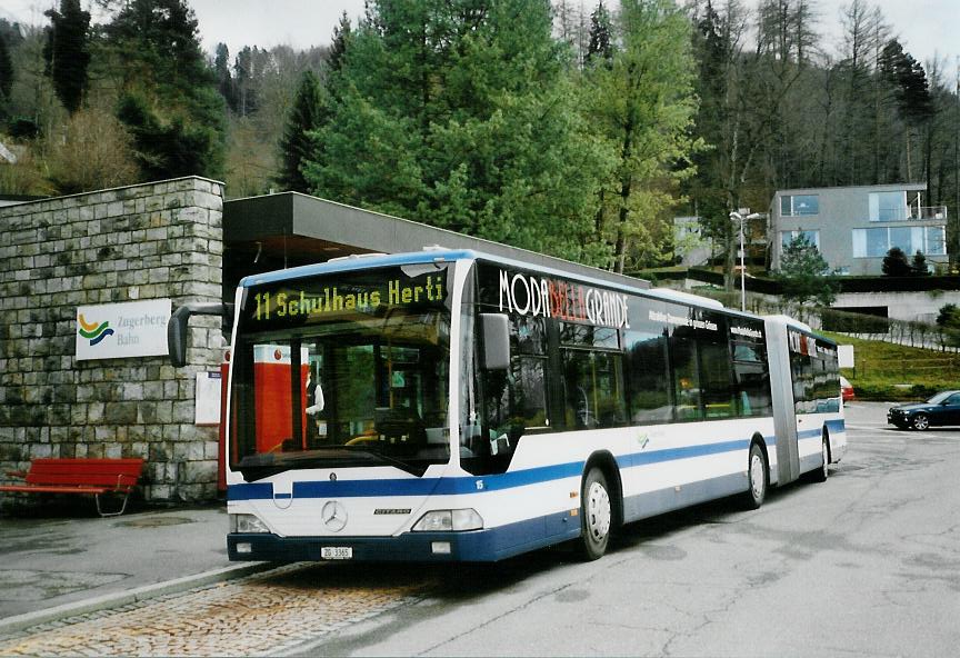 (106'123) - ZVB Zug - Nr. 15/ZG 3365 - Mercedes am 31. Mrz 2008 in Zug, Schnegg