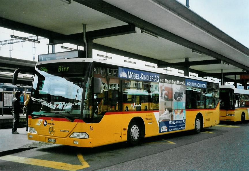 (106'701) - Voegtlin-Meyer, Brugg - Nr. 96/AG 100'556 - Mercedes am 18. April 2008 beim Bahnhof Brugg