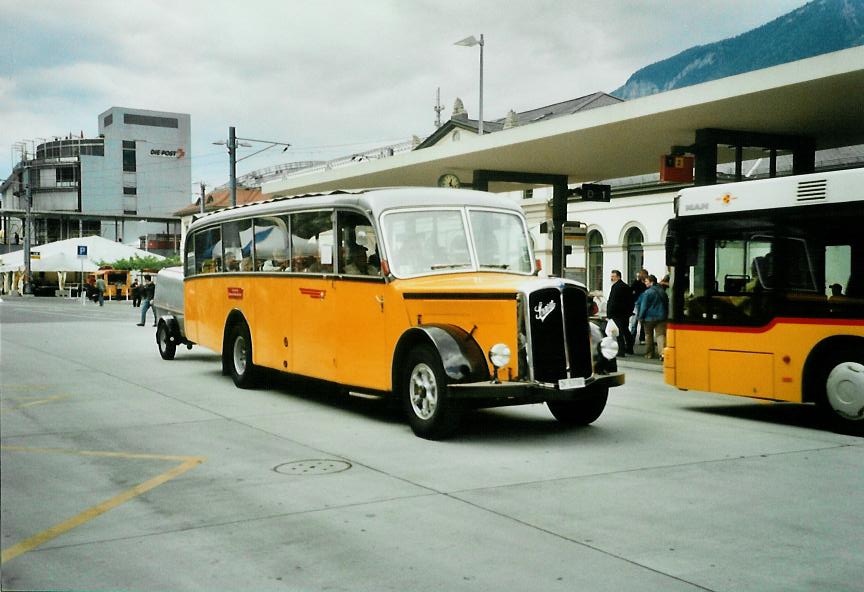 (107'408) - Capaul, Feldmeilen - ZH 53'700 - Saurer/R&J (ex M+79'518; ex P 23'067) am 24. Mai 2008 beim Bahnhof Chur