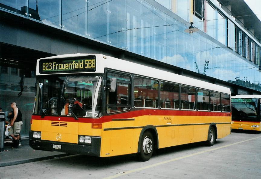 (109'112) - PostAuto Ostschweiz - Nr. 8/TG 158'208 - Mercedes/Lauber (ex P 25'375) am 11. Juli 2008 beim Bahnhof Frauenfeld