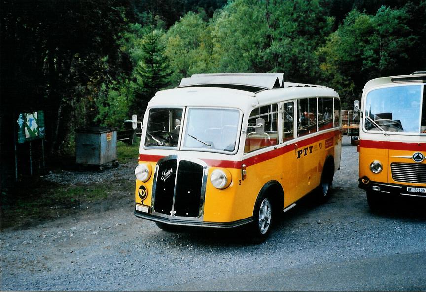 (111'111) - Schmid, Thrishaus - Nr. 3/BE 26'760 - Saurer/Gangloff (ex Geiger, Adelboden Nr. 3) am 27. September 2008 in Kiental, Tschingelsee