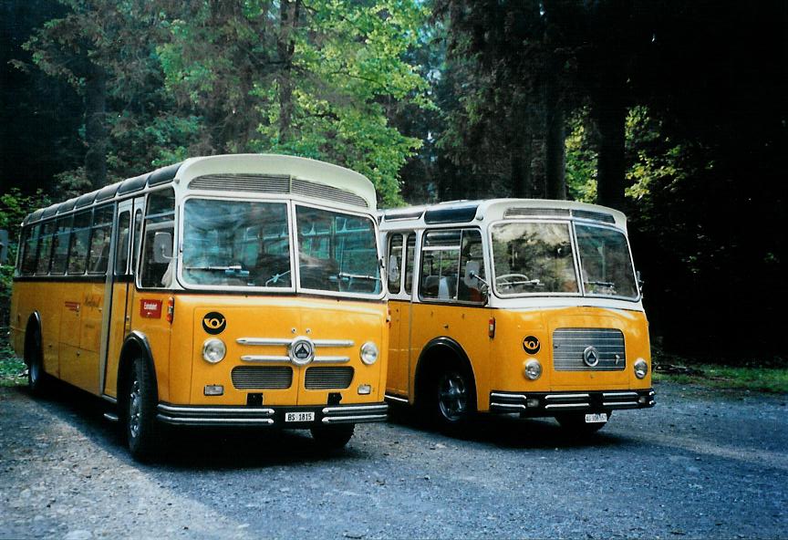 (111'214) - Stebler, Basel - BS 1815 - Saurer/FHS (ex Reber, Basel; ex Eggenberger, Mriken; ex Ott, Wetzikon; ex OPC Ennetbrgen Nr. 3; ex AVG Grindelwald; ex P 24'143) am 27. September 2008 in Kiental, Tschingel