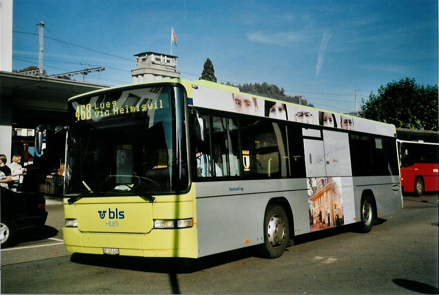 (111'422) - Busland, Burgdorf - Nr. 21/BE 165'638 - Scania/Hess am 11. Oktober 2008 beim Bahnhof Burgdorf