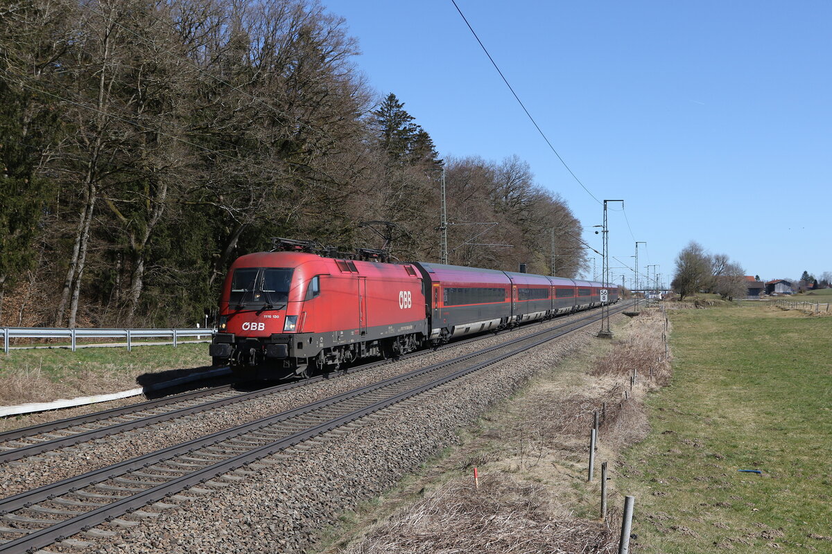 1116 130 war am 20. Mrz 2025 bei Hufschlag in Richtung Rosenheim unterwegs.