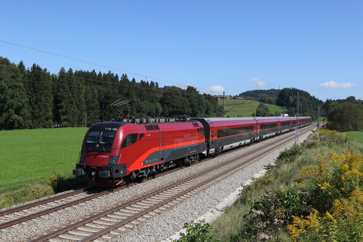1116 155 aus Salzburg kommend am 9. September 2020 bei Grabensttt.