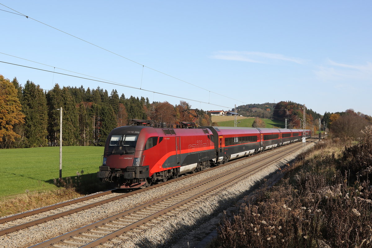 1116 202 aus Salzburg kommend am 9. November 2020 bei Grabensttt.