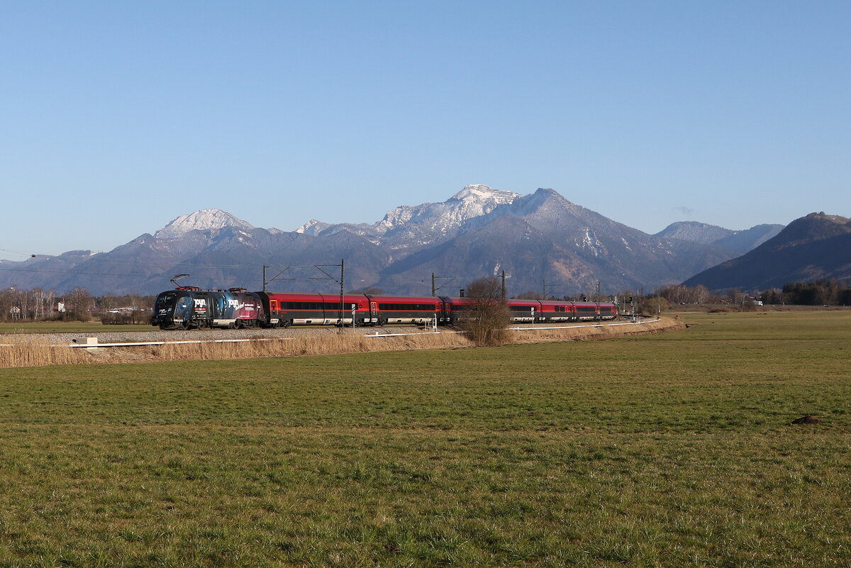 1116 208  JOYN  aus Salzburg kommend am 18. Mrz 2025 bei Bernau am Chiemsee.