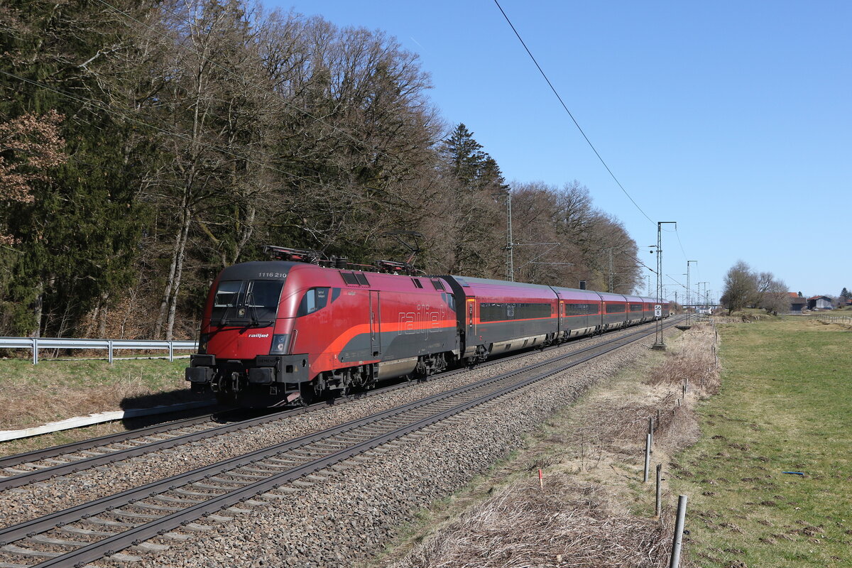 1116 210 aus Salzburg kommend am 19. Mrz 2025 bei Hufschlag.