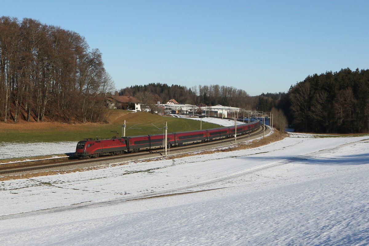 1116 248 aus Salzburg kommend am 19. Januar 2026 bei Axdorf.