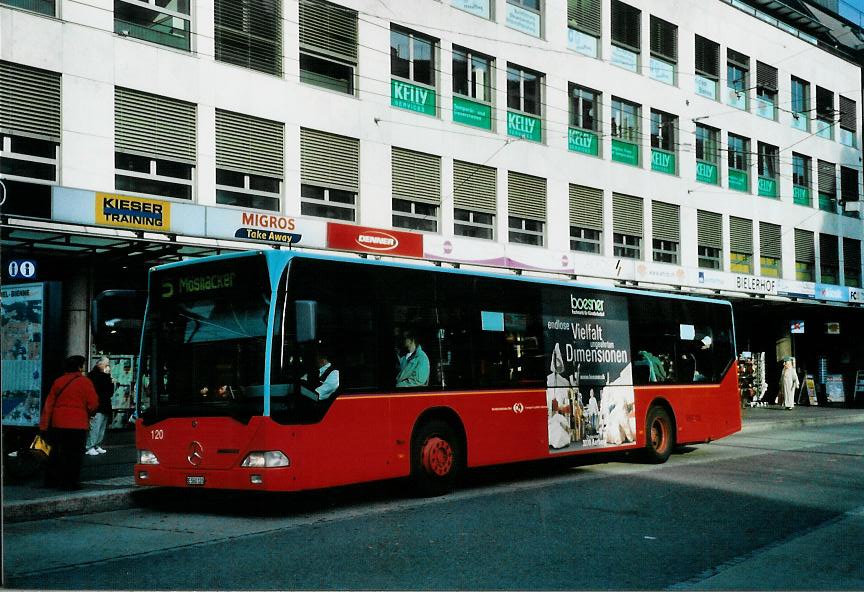 (111'918) - VB Biel - Nr. 120/BE 560'120 - Mercedes am 10. November 2008 in Biel, Guisanplatz