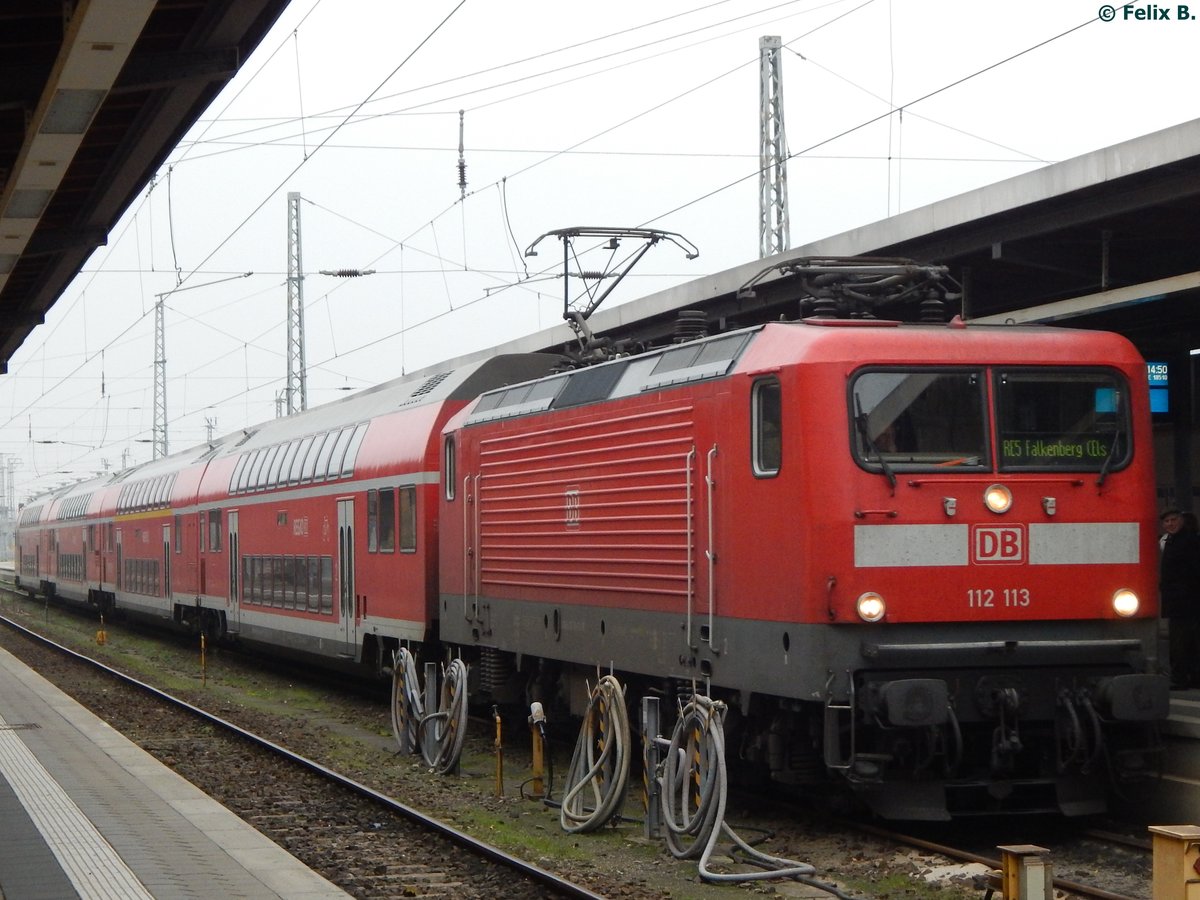 112 113 in Stralsund am Hauptbahnhof.