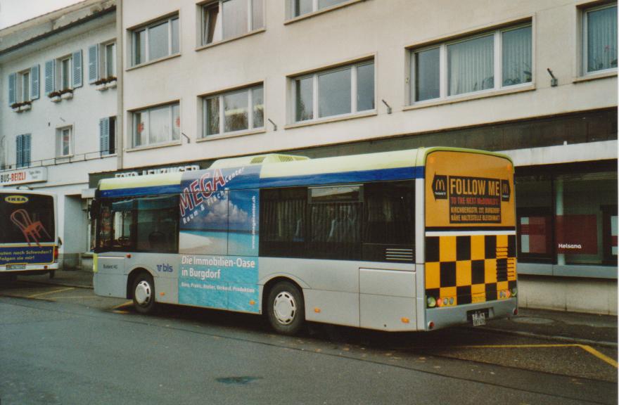 (112'215) - Busland, Burgdorf - Nr. 38/BE 387'470 - Solaris am 22. November 2008 beim Bahnhof Burgdorf