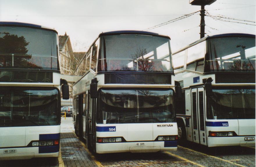 (113'106) - TL Lausanne - Nr. 504/VD 1095 - Neoplan am 22. Dezember 2008 in Lausanne Dpt Borde