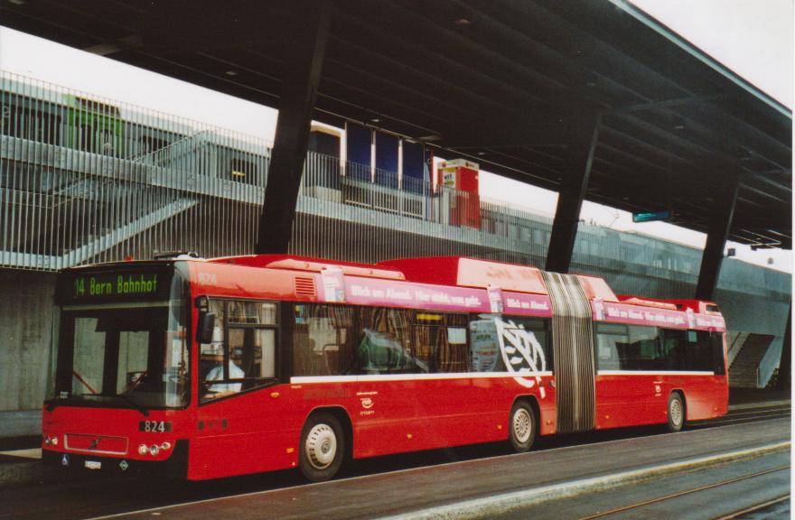 (113'232) - Bernmobil, Bern - Nr. 824/BE 612'824 - Volvo am 23. Dezember 2008 in Bern, Westside