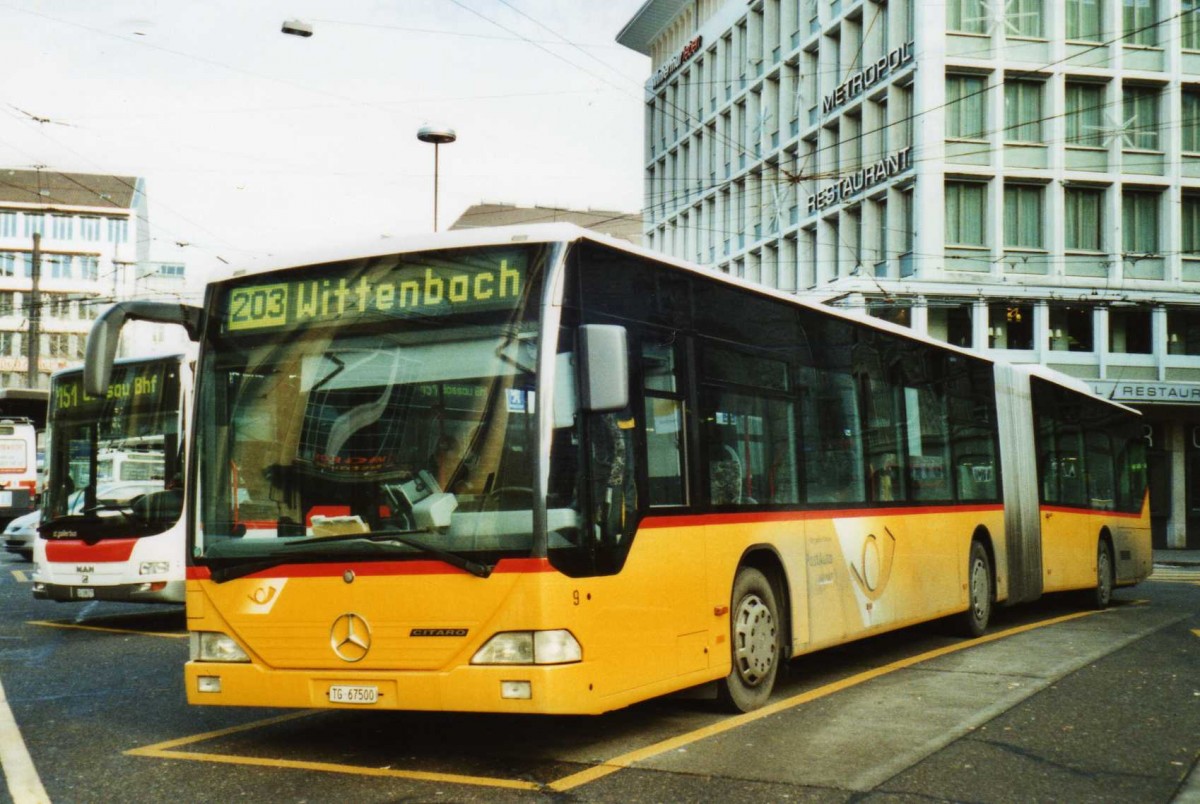 (114'006) - Eurobus, Arbon - Nr. 9/TG 67'500 - Mercedes am 17. Januar 2009 beim Bahnhof St. Gallen
