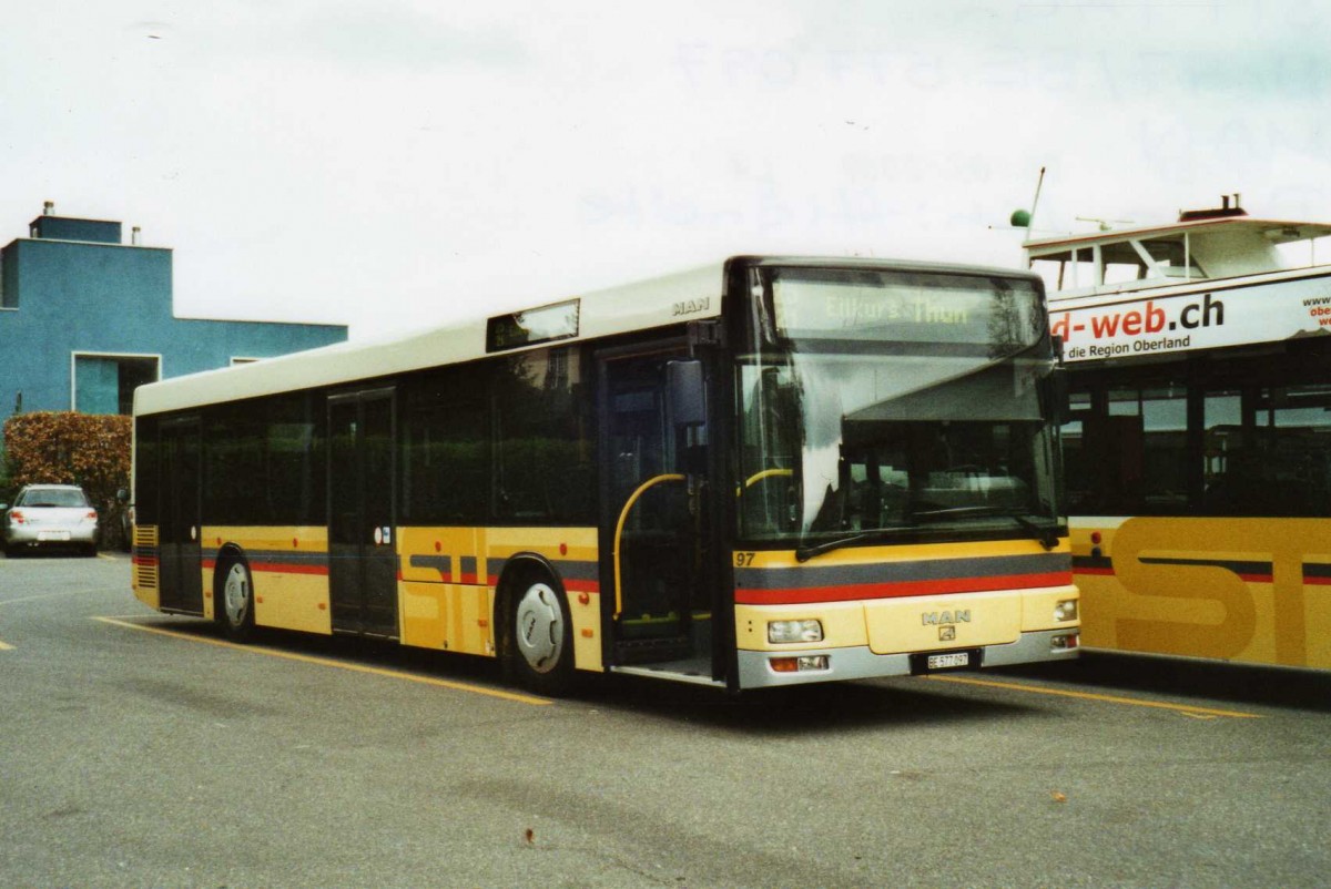 (115'912) - STI Thun - Nr. 97/BE 577'097 - MAN am 16. April 2009 bei der Schifflndte Thun