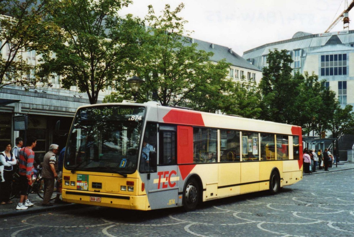 (118'709) - TEC Lige - Nr. 5.874/BAW-485 - Van Hool am 8. Juli 2009 in Lige, Place Saint-Laurent